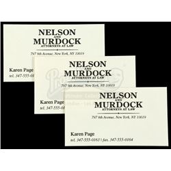 Marvel's Daredevil (TV Series) - Set of Three of Karen Page's Business Cards