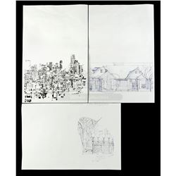 Marvel's Iron Fist (TV Series) - Set of Three of Mary Walker's Architectural Drawings
