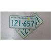 Image 1 : PAIR OF SASK. 1970, 121-657 LICENSE PLATES