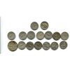 Image 2 : 15 USA .900 SILVER QUARTERS AND ONE HALD DOLLAR