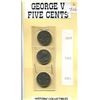 Image 1 : GEORGE V 5 CENT 1929, 1931, AND 1933