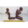 Image 2 : PAIR OF AFRICAN CERAMIC STATUES