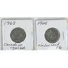 Image 1 : 2 1968 CANDIAN $1 - NETHERLANDS $1