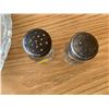 Image 3 : GLASS BOWL + SALT AND PEPPER SHAKERS