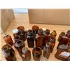 Image 3 : LOT OF MINIATURE AMBER GLASS BOTTLES