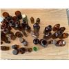 Image 6 : LOT OF MINIATURE AMBER GLASS BOTTLES