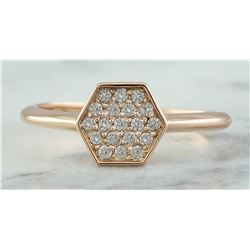 0.22 CTW 18K Rose Gold Diamond Ring