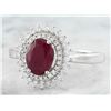 Image 2 : 1.93 CTW Ruby 18K White Gold Diamond Ring