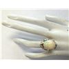 Image 4 : 8.77 CTW Natural Opal And Diamond Ring In 18K Yellow Gold