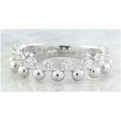 0.40 CTW Diamond 14K White Gold Bubble Ring