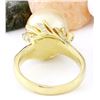 Image 3 : 12.45 mm Gold South Sea Pearl 18K Solid Yellow Gold Diamond Ring
