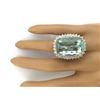 Image 5 : 26.70 CTW Natural Aquamarine 18K Solid White Gold Diamond Ring