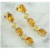 Image 2 : 2.65 CTW Citrine 14K Yellow Gold Diamond Earrings