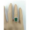 Image 5 : 2.30 CTW Emerald 18K Yellow Gold Diamond Ring