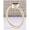 Image 3 : 1.00 CTW Natural Garnet Ring In 18K Yellow Gold