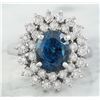 Image 1 : 6.30 CTW Zircon 18K White Gold Diamond Ring