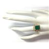 Image 4 : 3.82 CTW Natural Emerald And Diamond Ring 14K Solid Yellow Gold