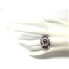 Image 4 : 6.83 CTW Natural Sapphire And Diamond Ring In 14K White Gold