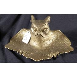 1 OWL GILT METAL INKWELL