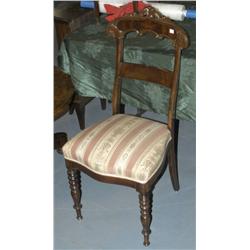 1 CONTINENTAL MAHOGANY SIDE CHAIR