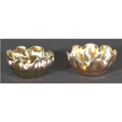 1 PAIR OF TIFFANY FAVRILE BOWLS