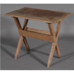 1 NEW ENGLAND SAW BUCK TABLE