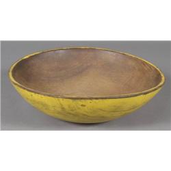 1 LARGE TURNED WOODEN BOWL