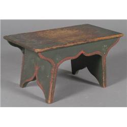 1 PAINT DECORATED FOOTSTOOL