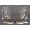 Image 1 : 1 PAIR OF BACCARAT BRONZE AND CRYSTAL G