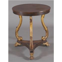 1 REGENCY STYLE PARCEL-GILT CENTER TABL