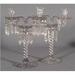 1 PAIR OF BACCARAT CANDELABRA