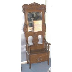 1 VICTORIAN OAK HALL STAND