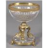 Image 1 : 1 FRENCH BRONZE AND CRYSTAL COMPOTE