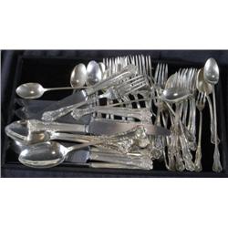 1 PARTIAL SET OF STERLING FLATWARE