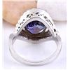 Image 3 : 5.82 CTW Natural Tanzanite 14K Solid White Gold Diamond Ring