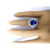 Image 5 : 5.82 CTW Natural Tanzanite 14K Solid White Gold Diamond Ring