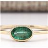 Image 1 : 0.50 CTW Natural Emerald Ring In 14k Yellow Gold