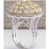 Image 3 : 7.10CTW Natural Diamond Ring In 14K Solid White Gold