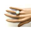 Image 4 : 4.86 CTW Natural Opal And Diamond Ring In 18K Yellow Gold