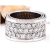Image 1 : 4.00 CTW Natural Diamond 18K Solid White Gold Ring