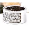 Image 2 : 4.00 CTW Natural Diamond 18K Solid White Gold Ring