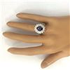 Image 5 : 4.16 CTW Natural Sapphire 14K Solid White Gold Diamond Ring