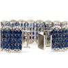 Image 2 : 68.50 CTW Natural Sapphire 14K Solid White Gold Diamond Bracelet