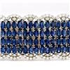 Image 3 : 68.50 CTW Natural Sapphire 14K Solid White Gold Diamond Bracelet