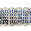 Image 4 : 68.50 CTW Natural Sapphire 14K Solid White Gold Diamond Bracelet