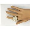 Image 4 : 6.90 CTW Natural Diamond Ring In 18K Yellow Gold