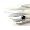 Image 4 : 4.83 CTW Natural Blue Sapphire Diamond Ring 18K Solid White Gold