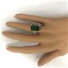 Image 5 : 8.73 CTW Natural Emerald 18K Solid Yellow Gold Diamond Ring