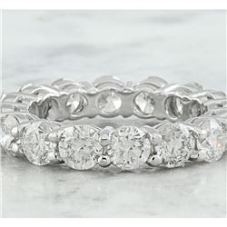 4.90 CTW Diamond 18K White Gold Eternity Ring Band