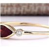 Image 2 : 0.56 CTW Natural Rhodolite Garnet Ring In 14k Yellow Gold